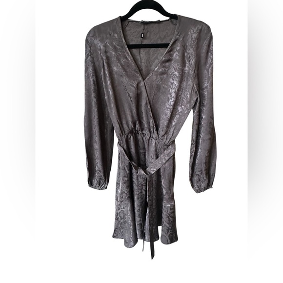 Karen Millen Charcoal Patterned Dress size 4 - Picture 1 of 8
